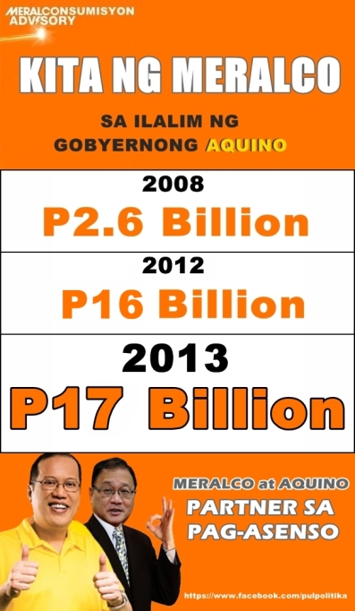 Kita ng Meralco sa Ilalim ng gobyernong Aquino
